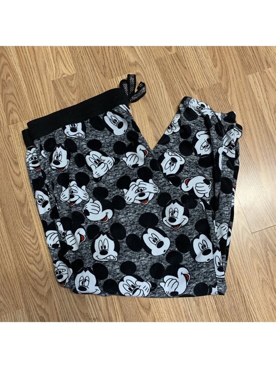 Disney Other - Disney Sleepwear Womens Pajama Bottoms Sz 2X Black Gray Mickey Mouse Pattern